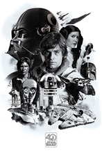 Plakát Star Wars Hvězdné Války: Montage (61 x 91,5 cm)