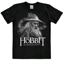 Pánské tričko Hobbit: Gandalf (L) černé bavlna