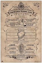 Plakát Harry Potter: Hogwarts School List (61 x 91,5 cm 150g)