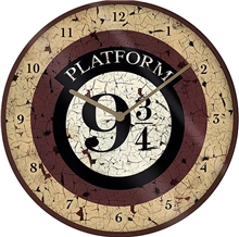 Nástěnné hodiny Harry Potter: Platform 9 3/4 (průměr 25 cm)