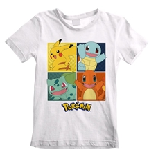 Dětské tričko Pokémon: Squares (9-11 let) bílé bavlna
