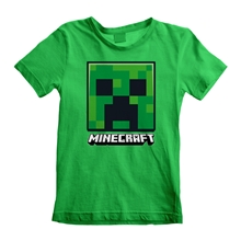 Dětské tričko Minecraft: Creeper Face (7-8 let) zelená bavlna