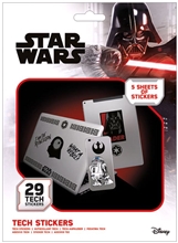 Samolepky na elektroniku Star Wars Hvězdné Války: Force (5 listů 29 kusů, 18 x 24 cm)