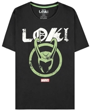 Pánské tričko Marvel Loki: Logo (M) černá bavlna