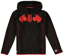 Pánská mikina DC Comics Batman: Red Logo (L) černý polyester