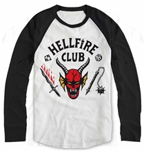 Pánské tričko Stranger Things: Hellfire Club Crest (S) bílá bavlna