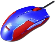 E-Blue myš Capitan America, optická, drátová USB, modrá, 1600DPI, herní	