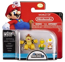 World of Nintendo Micro Land - Super Mario Bros: Bowser, Koopa Troopa and Toad