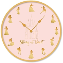 Nástěnné hodiny Disney Princess: Stronger At Heart (průměr 25 cm)
