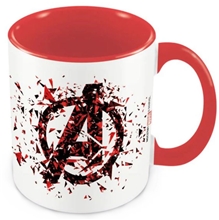 Keramický hrnek Marvel Avengers: Rozbité logo (objem 325 ml)
