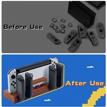 Red Brick Charging Dock with 8 Game Card Slots for Nintendo Switch (SWITCH)