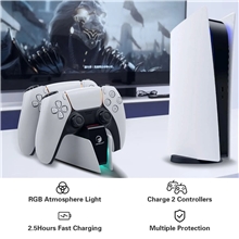 Honcam Tri-Protection Safety Dual Controller Charger - RGB Version (PS5)