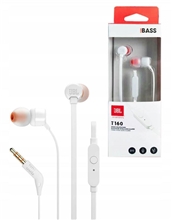 JBL Tune 160 Tune In-Ear Headphone with Pure Bass Sound - White