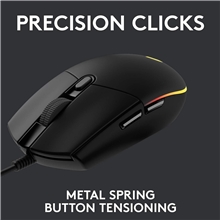 Logitech - G203 LIGHTSYNC Gaming Mouse - Black