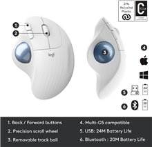 Logitech - ERGO M575 - Offwhite