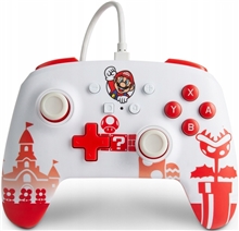 PowerA Enhanced Wired Controller - Mario Red/White (SWITCH)