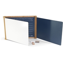 Jeujura Wooden three-panel multifunctional board 156 x 43 cm with accessories