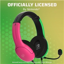 PDP Nintendo Switch Wired Headset LVL40 - Pink/Green