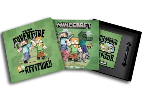 Minecraft Gift Set - 2026 Calendar, Planner, Pen