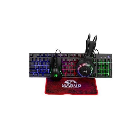 Marvo LOOT 40 Gaming Set: Keyboard, Mouse, Headphones, and Mouse Pad