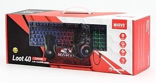 Marvo LOOT 40 Gaming Set: Keyboard, Mouse, Headphones, and Mouse Pad