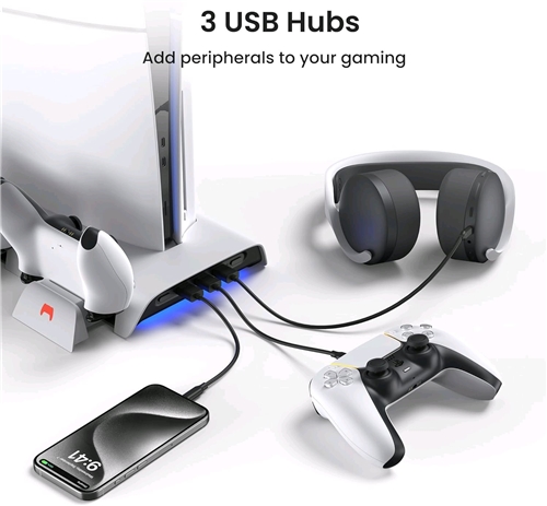 Kiwi Design D3 Cooling Station for PlayStation 5 Slim (PS5)