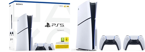 PlayStation 5 Slim 1TB + 2x DualSense Wireless Controller (PS5)