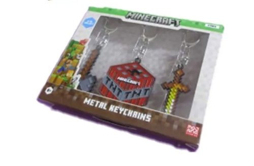  Minecraft Keychain Set of 3 Pieces
