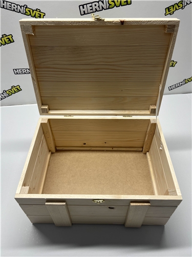 Solid wood wooden chest - natural storage box made of spruce wood